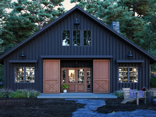 The Black Timber Steel Barndo House Kit